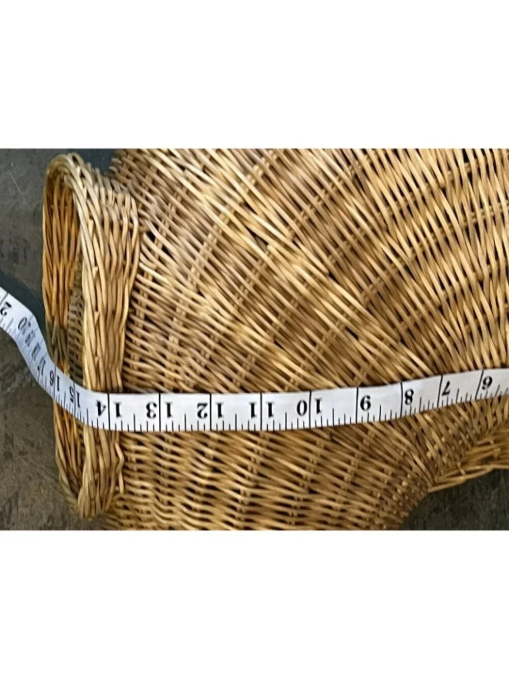 Large Vintage Wicker Whale Fish Basket Hollywood Regency Coastal Decor Hamper